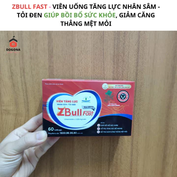 Viên Tăng Lực Nhân Sâm Tỏi Đen ZBULL Fast ( Hộp 60 viên) - (bồi bổ sức khỏe, tăng đề kháng, giảm căng thẳng mệt mỏi) ).