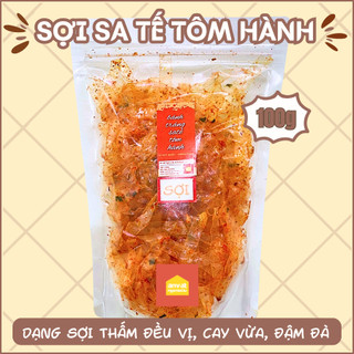 BÁNH TRÁNG SỢI SA TẾ TÔM HÀNH - Vị cay mặn ngọt đậm đà - Ăn Vặt Ngon Lắc Lư