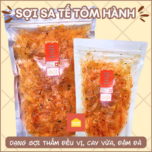 BÁNH TRÁNG SỢI SA TẾ TÔM HÀNH - Vị cay mặn ngọt đậm đà - Ăn Vặt Ngon Lắc Lư
