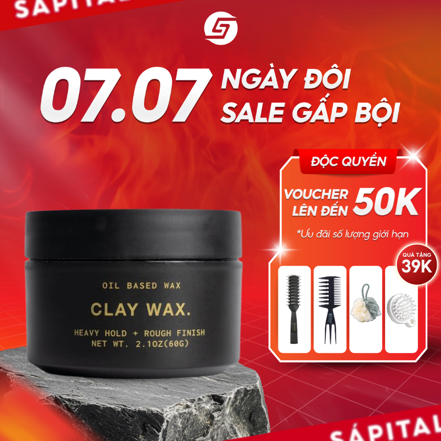 [ Bản mới 2025 ] Sáp vuốt tóc Rusty Lab Clay Wax - Giữ nếp cao 12h ...