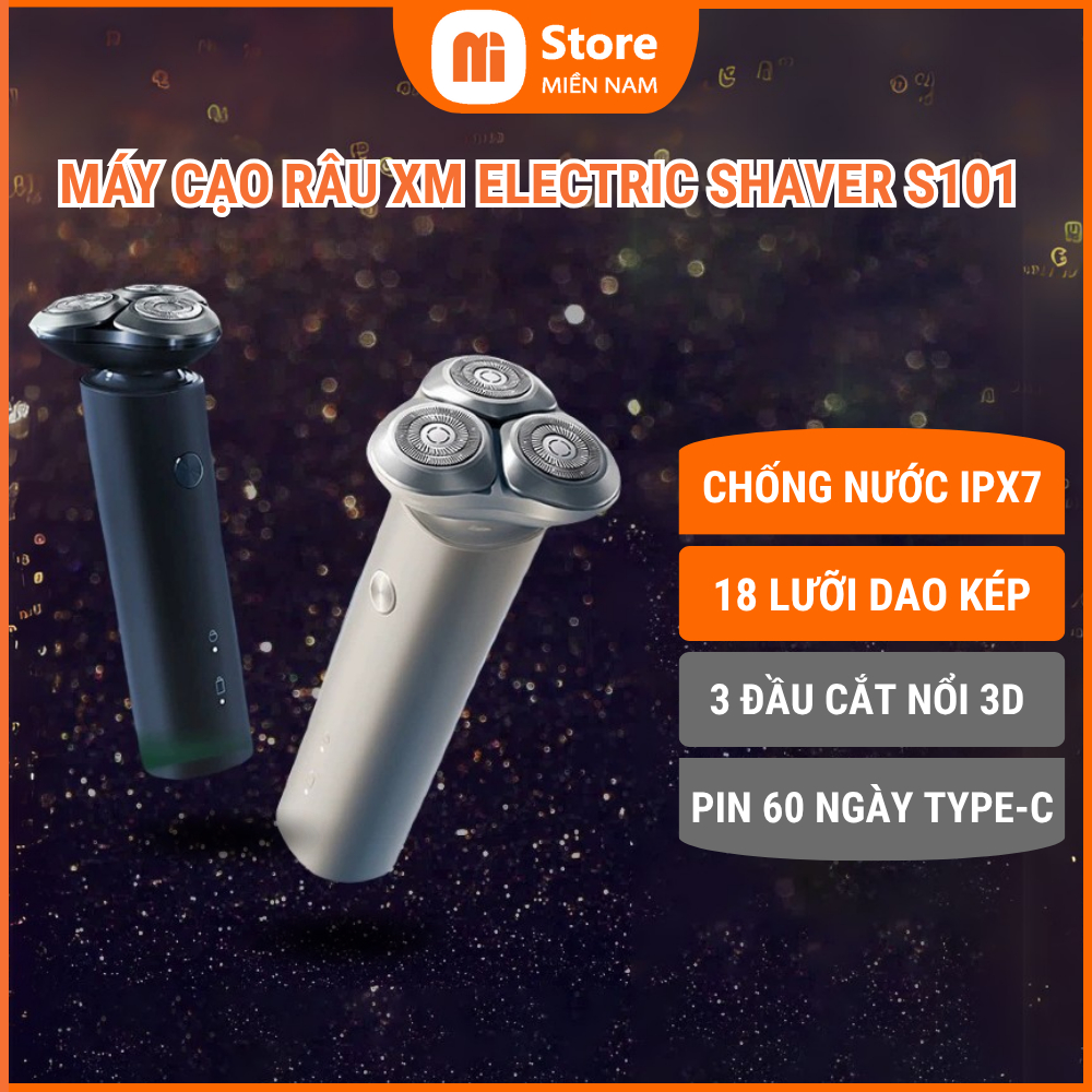 Máy cạo râu S101 XlA0Ml 3 đầu cắt độc lập, cạo râu 6 chiều, pin 60 ngày ...