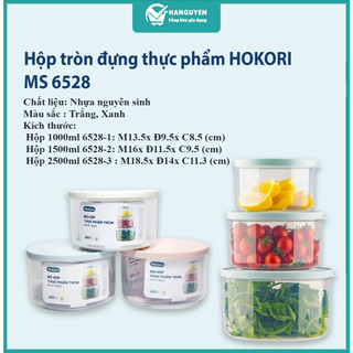 Hộp tròn trong HOKORI nhựa VIỆT NHẬT cao cấp 1000ml 1500ml 2500ml - MS: 6528