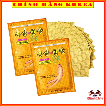 [Combo 5 gói] Cao Dán Hồng Sâm HIMENA Hàn Quốc, Gói 20 miếng - Miếng Dán Giảm Đau Korea - minhchau