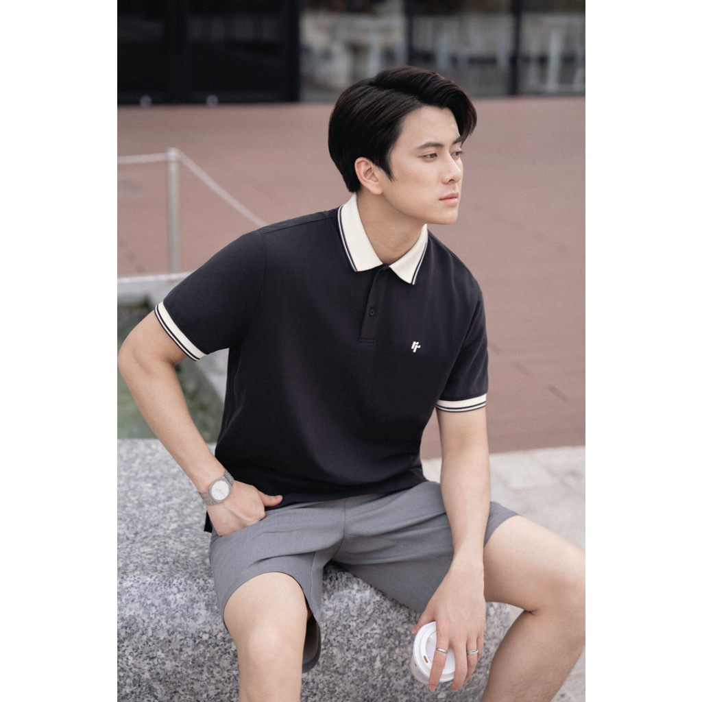 Áo Polo Phối Cổ RT CLASSY Symbol R10 Basic Nam/Nữ Trẻ Trung Vải Cotton Pique Chống Nhăn