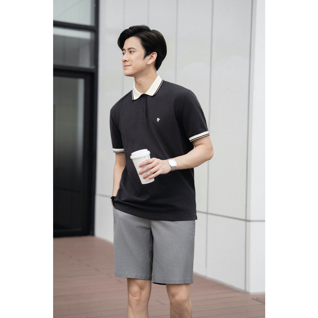 Áo Polo Phối Cổ RT CLASSY Symbol R10 Basic Nam/Nữ Trẻ Trung Vải Cotton Pique Chống Nhăn