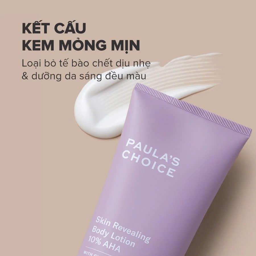 [HÀNG CTY] Kem dưỡng thể Paula's Choice Skin Revealing Body Lotion 10% AHA Sáng Da, Mờ Thâm 210ml Mã 5900
