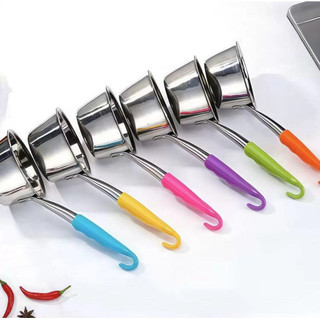 Gáo Inox Cán Nhựa Màu Ngẫu Nhiên Cao cấp dùng để múc nước, sử dụng trực tiếp, ca múc nước nồi nấu mì an toàn sức khỏe