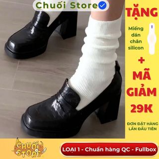 Giày oxford nữ da PU tổng hợp dệt vải đế cao su tinh tế sang chảnh quý phái nữ tính