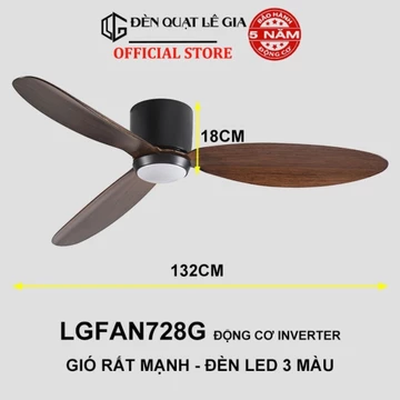Quạt Trần Cổ Ngắn Chung Cư Cao 18cm | Quạt trần ốp sát trần | Quạt trần cho chung cư trần thấp 2026