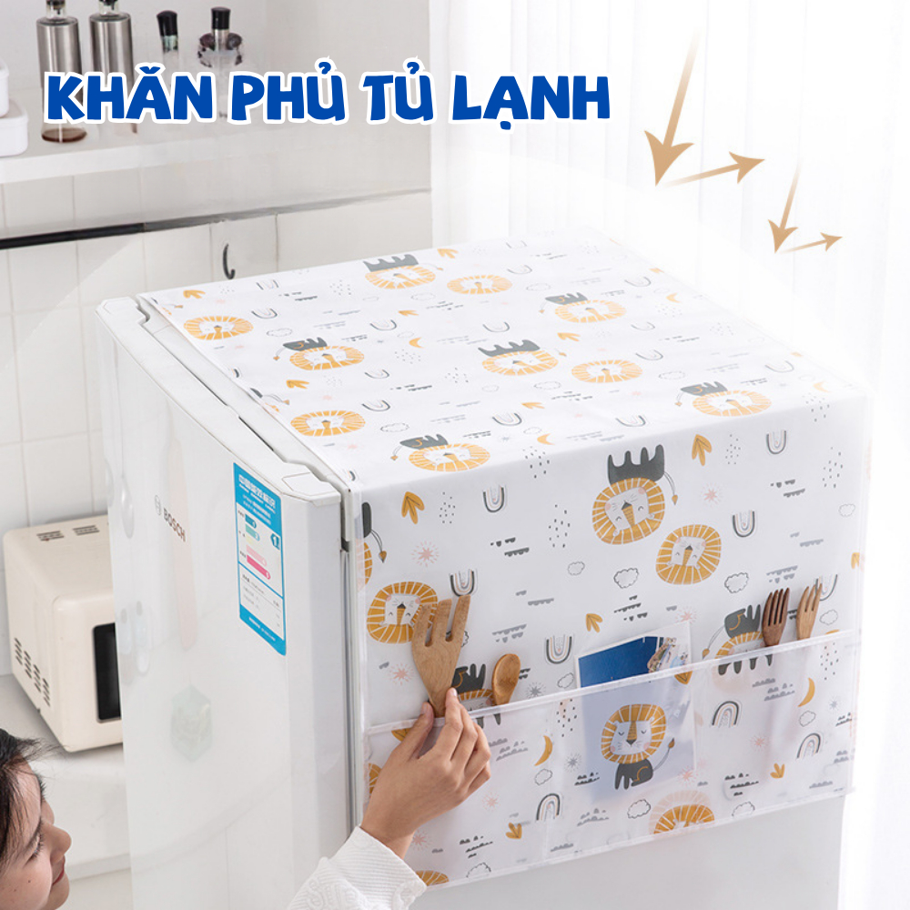 Khăn phủ tủ lạnh chống bụi, chống nước PEVA – Giữ tủ luôn sạch đẹp, tiện dụng RICHOUSE