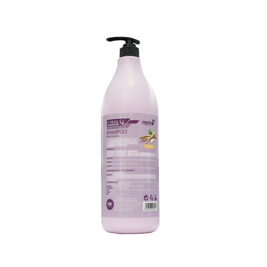 Dầu gội đầu mượt tóc Nano Collagen Chibas làm sạch da đầu giúp tóc bóng mượt mềm mại dành cho mọi loại tóc 2000ml