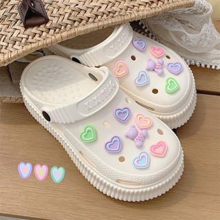 Dép cross sục nữ XIXITIAO đế cao 5cm kèm set 14 sticker Bling tim gấu Mita kiểu sandal CS-48