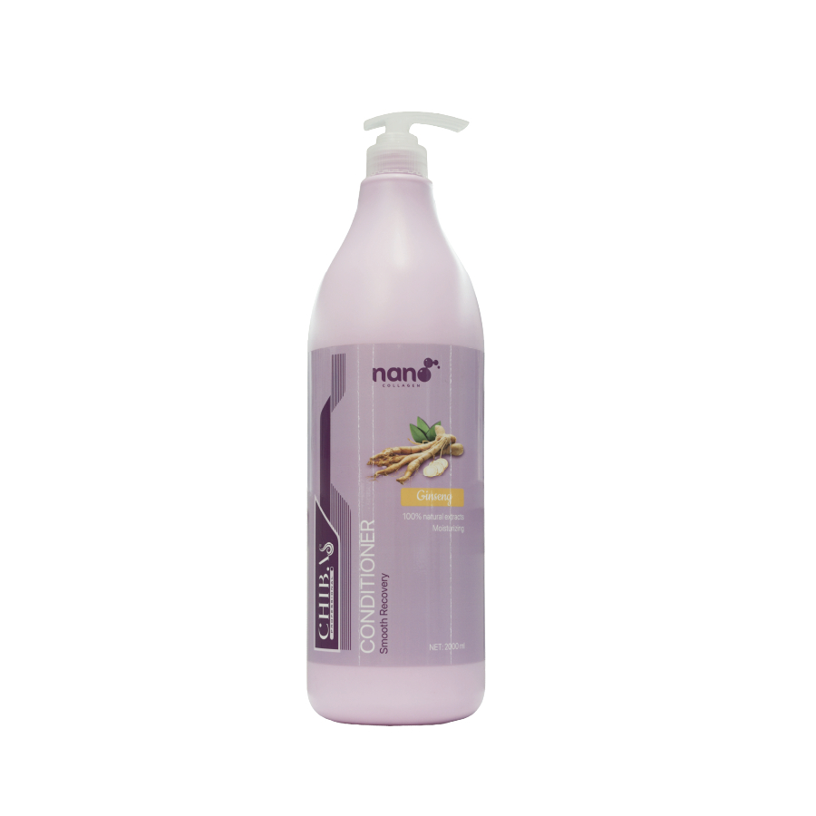 Dầu xả tóc Collagen Chibas dầu xả phục hồi hư tổn mượt tóc bóng khoẻ không gây bết dính chai 2000ml