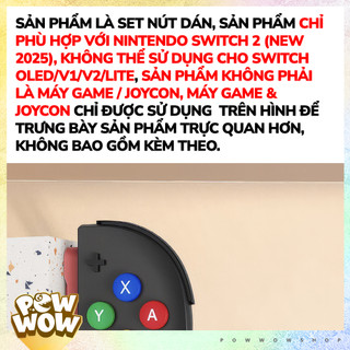 SWITCH2 Set Nút Dán Và Bọc Analog Dành Cho Joycon Nintendo Switch 2 (2025) Phong Cách Colorful Nhiều Màu