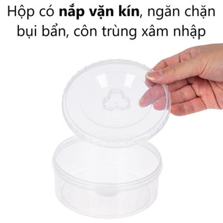 Hộp lạnh tròn nắp vặn 400ml nhựa VIỆT NHẬT - Trong suốt, đựng thực phẩm, đồ ăn để tủ lạnh - MS: 6612