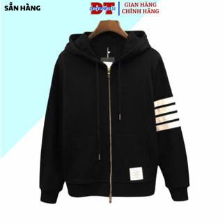 [Mã DOTHIEN30 giảm 30K đơn 50K] Áo chống nắng nam nữ, Khoác Khóa Kéo Có Nón thấm hút mồ hôi chống tia uv 4 Sọc