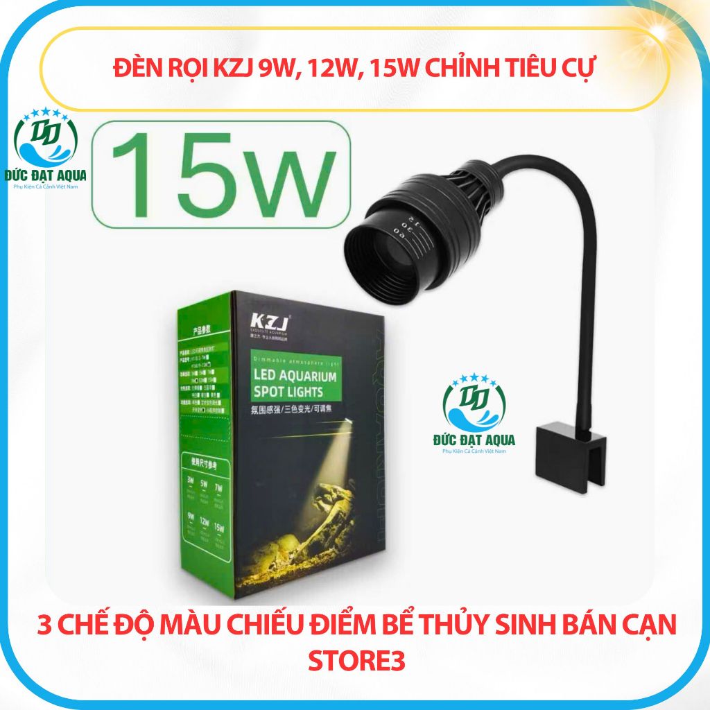 Đèn led rọi chỉnh tiêu cự 3 chế độ sáng KZJ Biotop cao cấp cho bể cá cảnh, thủy sinh 9