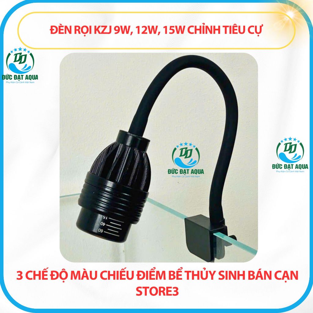 Đèn led rọi chỉnh tiêu cự 3 chế độ sáng KZJ Biotop cao cấp cho bể cá cảnh, thủy sinh