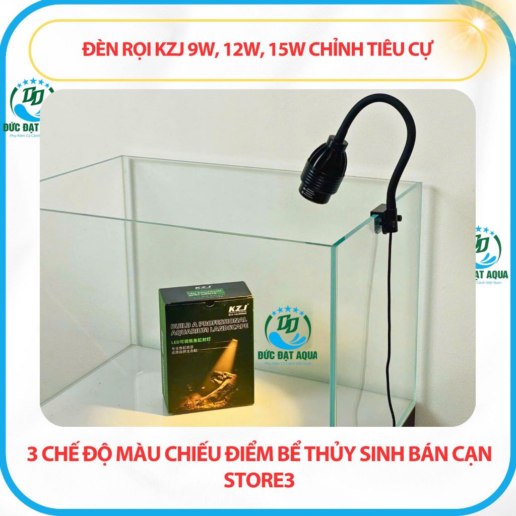 Đèn led rọi chỉnh tiêu cự 3 chế độ sáng KZJ Biotop cao cấp cho bể cá cảnh, thủy sinh 4