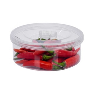 Hộp lạnh tròn nắp vặn 400ml nhựa VIỆT NHẬT - Trong suốt, đựng thực phẩm, đồ ăn để tủ lạnh - MS: 6612