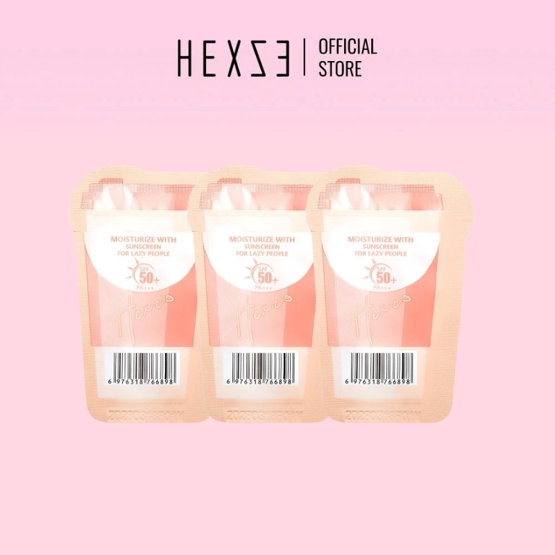 [QUÀ TẶNG]  3  SAMPLE Kem lười nâng tone sáng da HEXZE 2ML