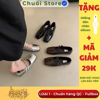 Giày bệt nữ da PU tổng hợp dệt vải đế cao su mang êm vừa vặn nhẹ chân dịu dàng