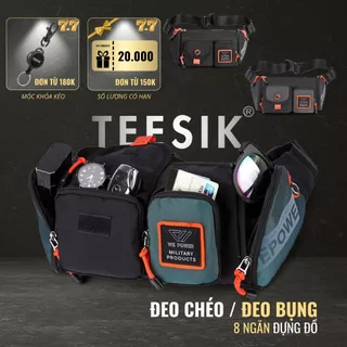 Túi đeo chéo nam TEE SIK túi bao tử nam vải polyester chống nước nhiều ngăn chống sốc TS39