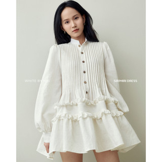 WHITE BY NHI - Đầm babydoll xếp ly tay phồng - Sirimiri Dress