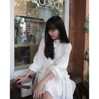 WHITE BY NHI - Đầm babydoll xếp ly tay phồng - Sirimiri Dress