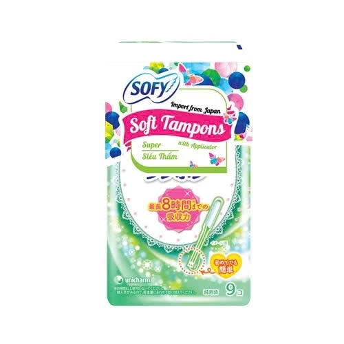 Băng vệ sinh siêu thấm Sofy Soft Tampon Super gói 9 miếng/ gói  (Hàng nhập khẩu)