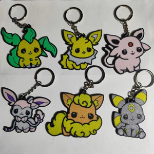 Móc Khóa Pokemon Eevee & Các Dạng Tiến Hóa in 3D Độc Lạ, Quà Tặng Đáng Yêu