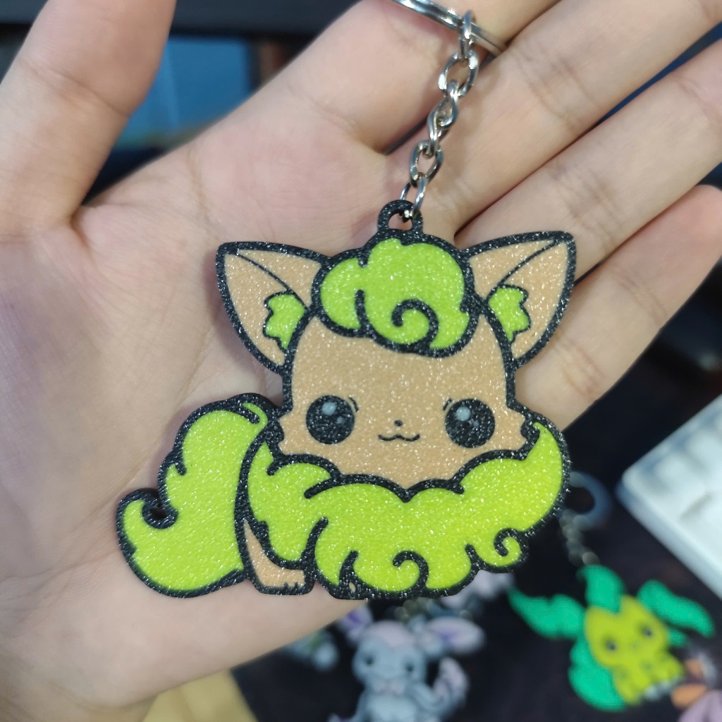 Móc Khóa Pokemon Eevee & Các Dạng Tiến Hóa in 3D Độc Lạ, Quà Tặng Đáng Yêu