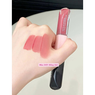 [MOOEKISS] Son Mooekiss 2 Đầu Tint Bóng Vỏ Hồng, Son Không Dính Cốc, Tráng Gương Đa Năng 3ml+3ml