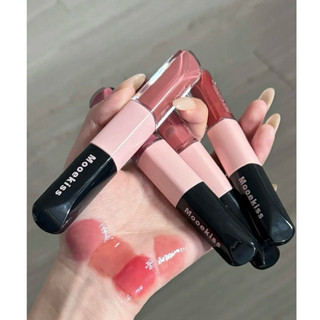 [MOOEKISS] Son Mooekiss 2 Đầu Tint Bóng Vỏ Hồng, Son Không Dính Cốc, Tráng Gương Đa Năng 3ml+3ml