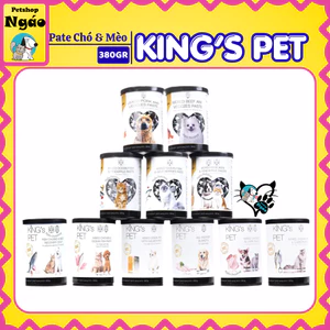 Pate Lon Cho Chó Mèo King's Pet 380g Đủ Vị Gà Cá Bò Hỗ Trợ Tiêu Hóa Và Phục Hồi