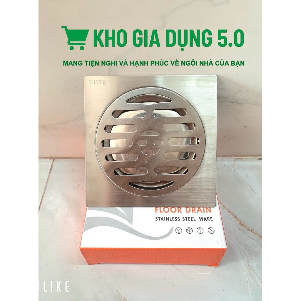 [HỐ GA DÀY] Phễu Thoát Sàn Lược Rác Hố Ga Thoát Nước Sàn Bằng 100% INOX ...