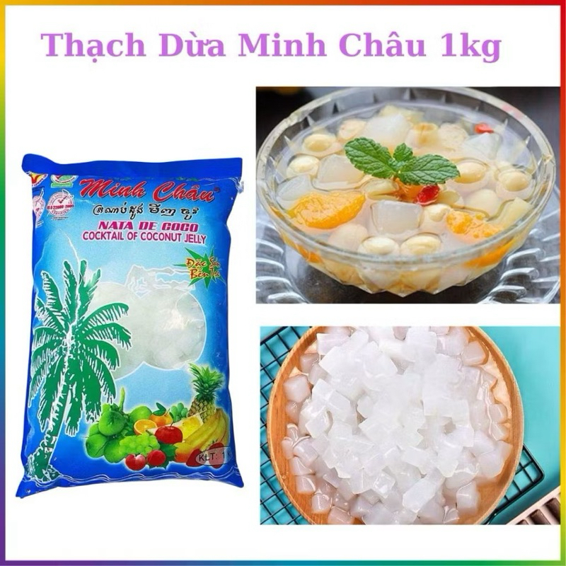 Thạch Dừa Minh Châu 1kg – Đặc Sản Bến Tre, Thanh Mát Gợi Nhớ Tuổi Thơ