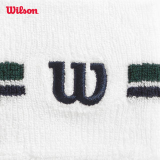 Wilson U Classic Stripe Sweatbands Sandrift OS Băng Cổ Tay Thể Thao WU00066511