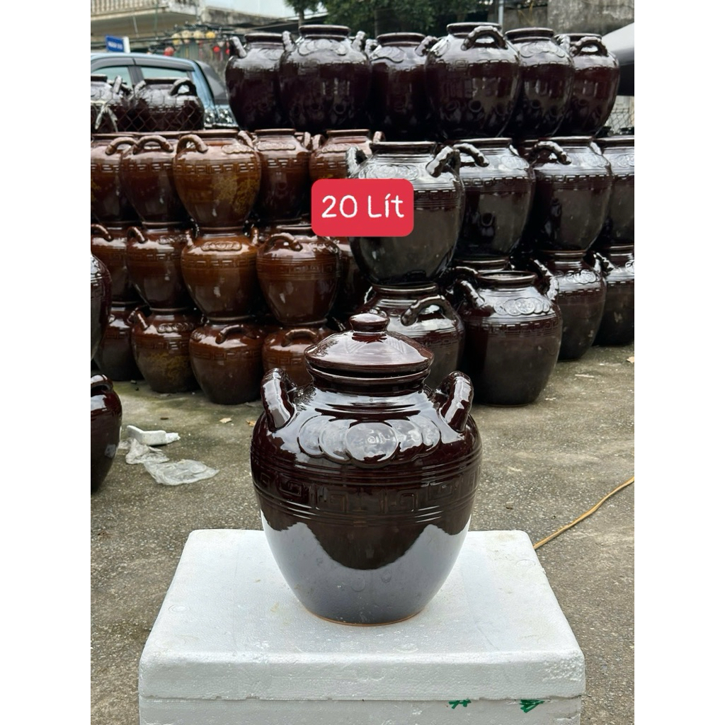 Chum Sành Ngâm Rượu Tráng Men Bóng Bát Tràng Cao Cấp