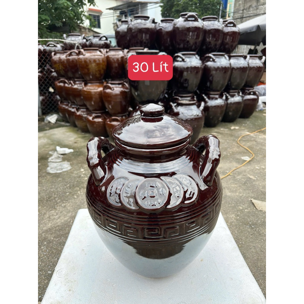Chum Sành Ngâm Rượu Tráng Men Bóng Bát Tràng Cao Cấp