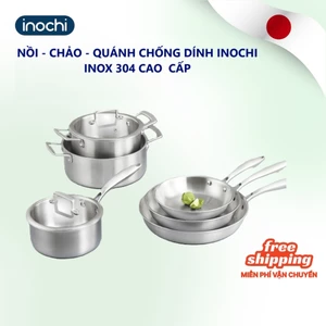 Nồi, Chảo, Quánh INOX OMI GOURMET Inochi, Chống Dính Tự Nhiên, An Toàn, Tiết Kiệm Năng Lượng, Phù Hợp Nhiều Loại Bếp