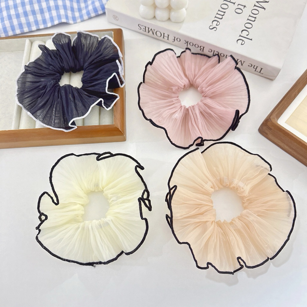 cột tóc De Merci Accessories scrunchies pastel hoạ tiết thanh lịch