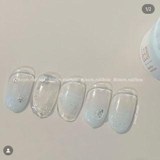 [B84] Móng úp thiết kế xanh dương trong veo mùa hè charm sao biển bạc Bloom.nailbox