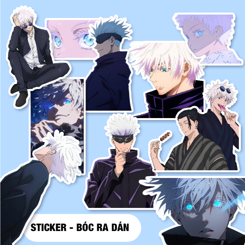 Set 50-100 sticker Gojo Satoru - Hình dán Anime Jujutsu Kaisen - Kích ...