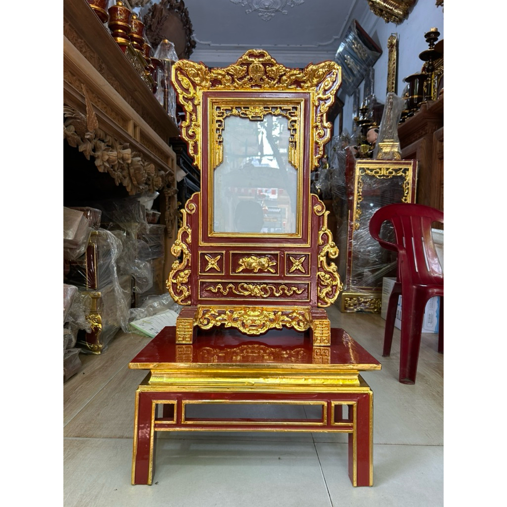 Khung ảnh thờ gỗ mít sơn son thếp vàng