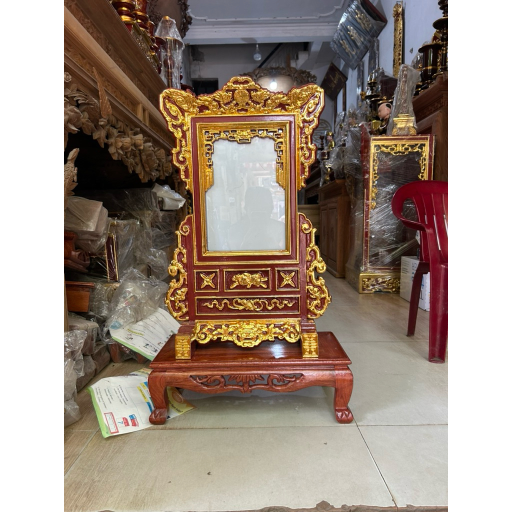 Khung ảnh thờ gỗ mít sơn son thếp vàng