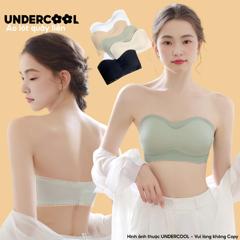 Áo Lót Su Quây Ngang Nữ Có Đệm Ngực UNDERCOOL, Chất Su Mịn Mát Không Gọng, Không Viền, Mặc Đồ Hở Vai, Chống Tuột AL78