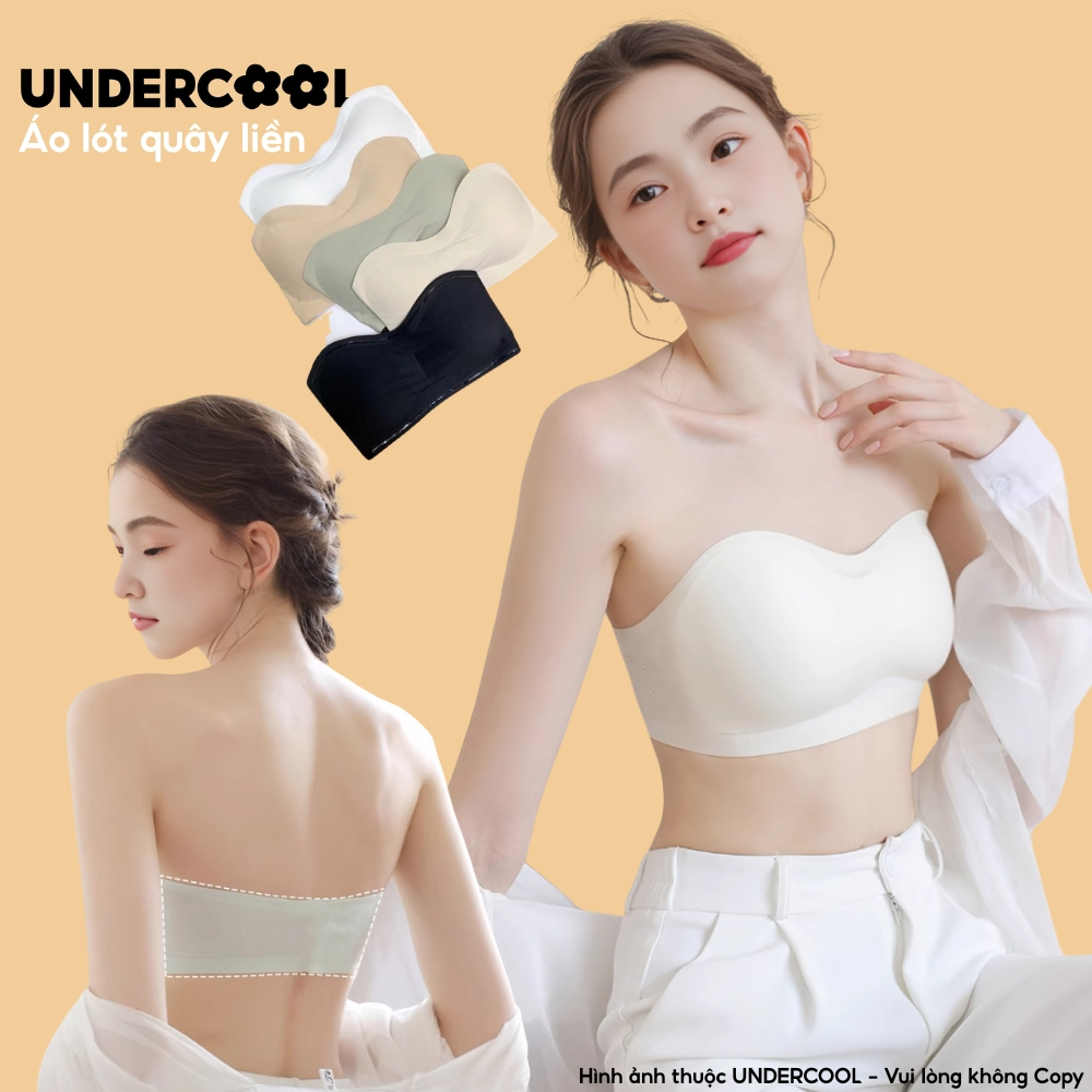Áo Lót Su Quây Ngang Nữ Có Đệm Ngực UNDERCOOL, Chất Su Mịn Mát Không Gọng, Không Viền, Mặc Đồ Hở Vai, Chống Tuột AL78