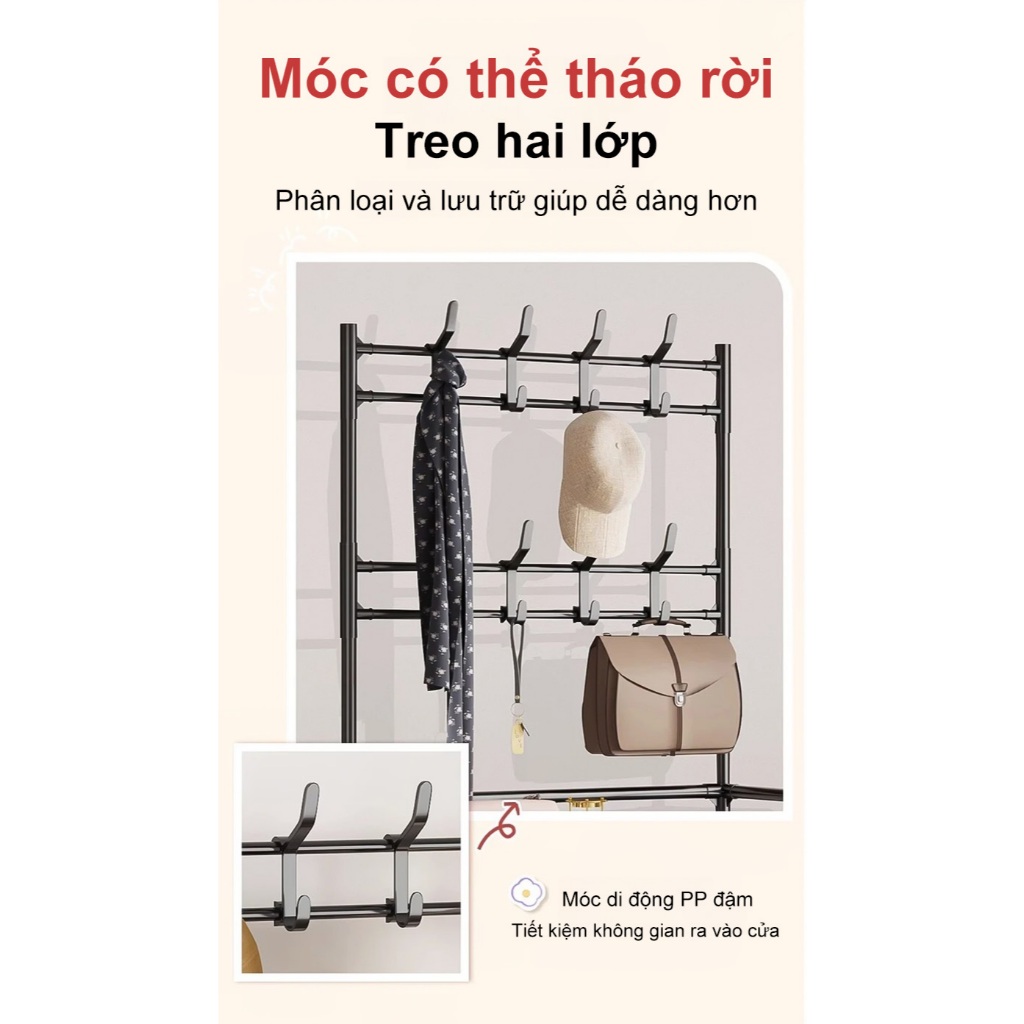 𝐎𝐥𝐢𝐟𝐞 Kệ Để Giày 4-5 Tầng Dép Có Màng Chắn Bụi  Kệ Giày Dép 4-5 Tầng Khung Thép Carbon Tặng Kèm 8 Móc Treo Đồ