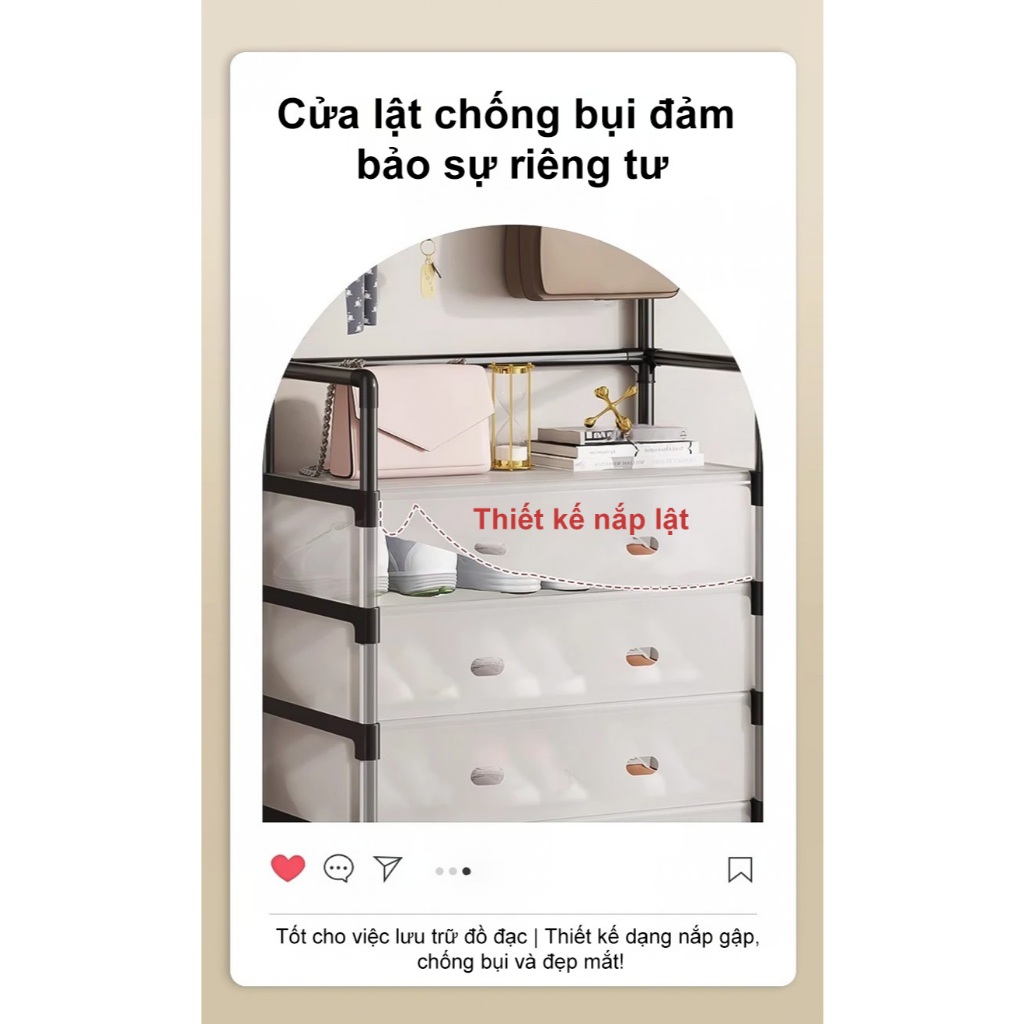 𝐎𝐥𝐢𝐟𝐞 Kệ Để Giày 4-5 Tầng Dép Có Màng Chắn Bụi  Kệ Giày Dép 4-5 Tầng Khung Thép Carbon Tặng Kèm 8 Móc Treo Đồ